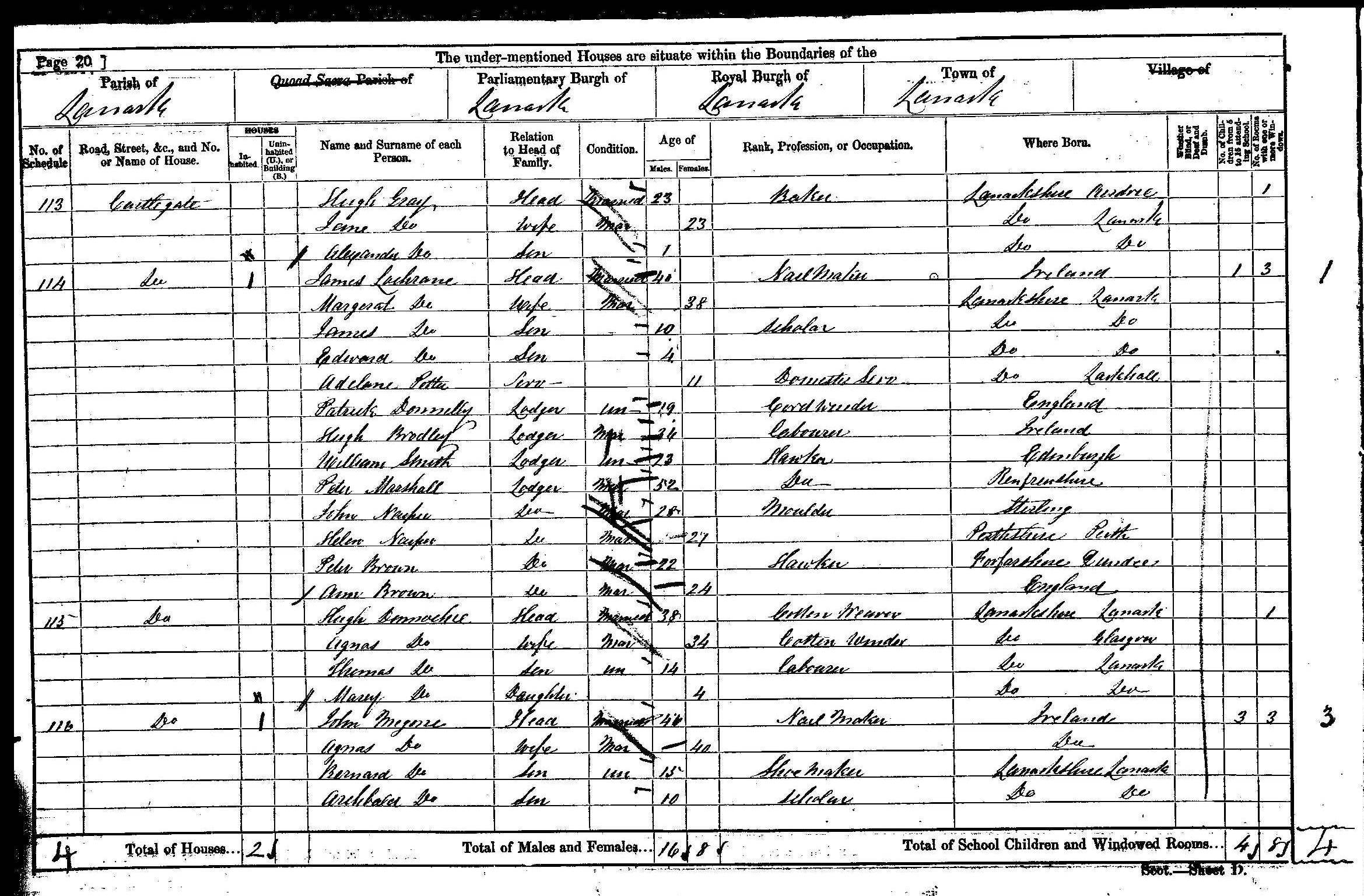 Census from 1861 Page 1