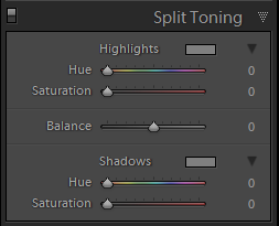 Lightroom Split Tone Example