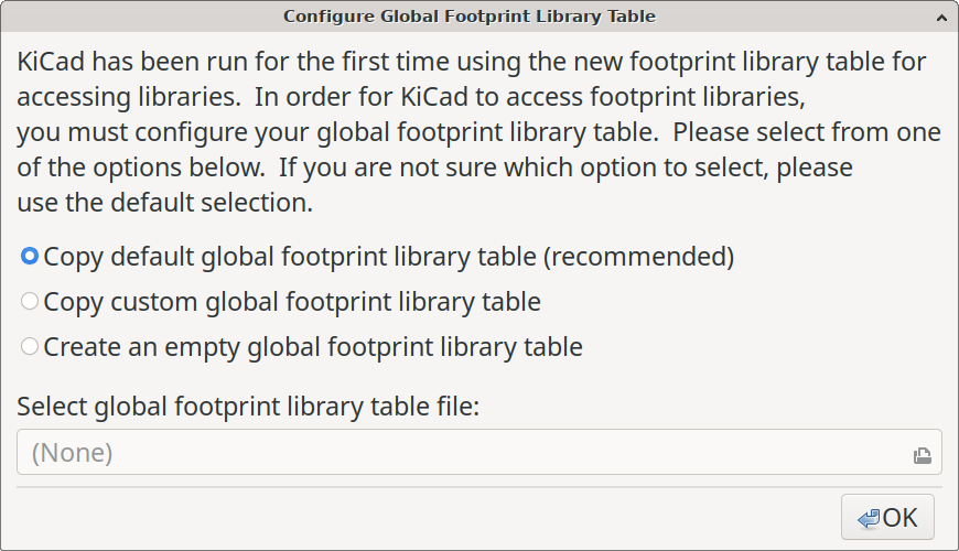 Configure Global Footprint Library Table