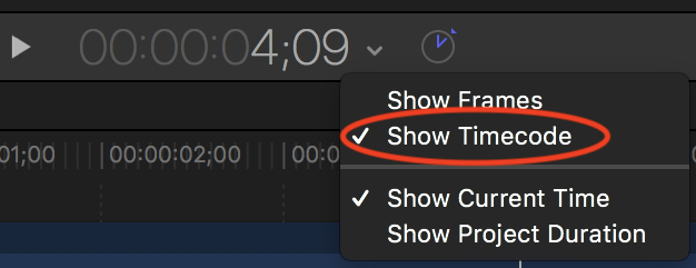 Show Timecode