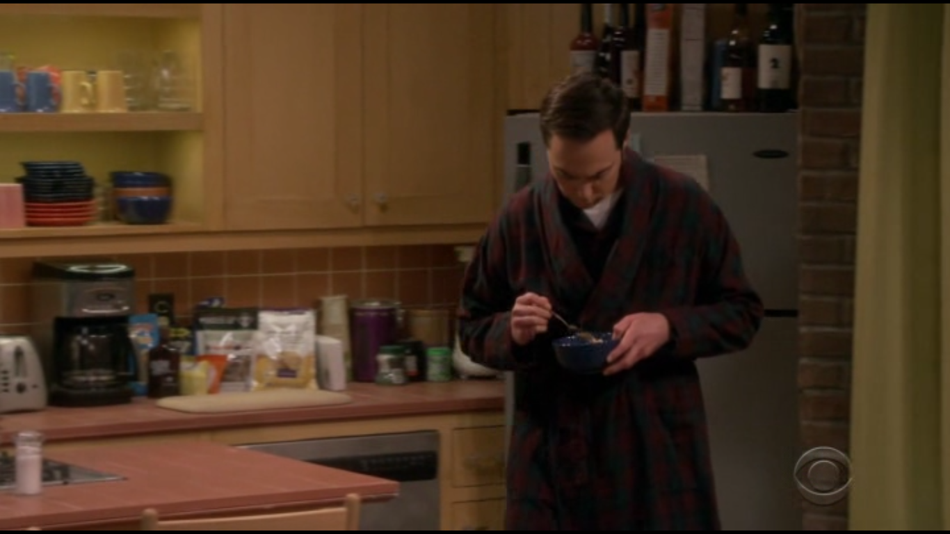 Sheldon in the kitchen