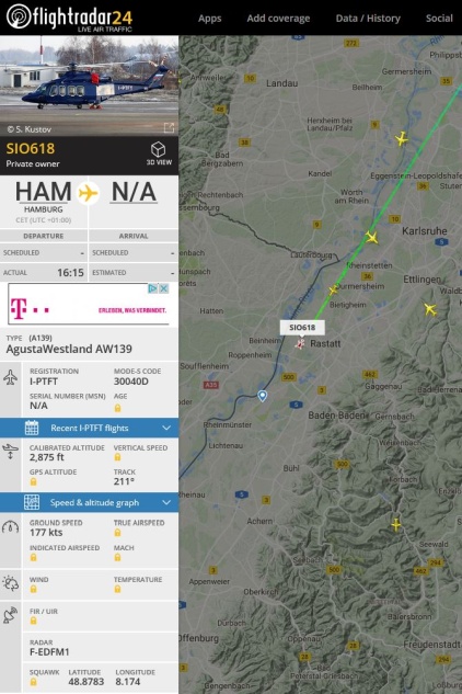 flightradar screenshot