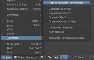 align to transform orientation