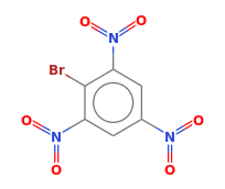 structure of 2-bromo 1,3,5-trinitro benzene