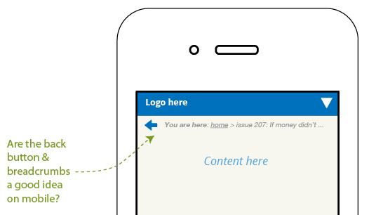 back button + breadcrumbs on mobile?