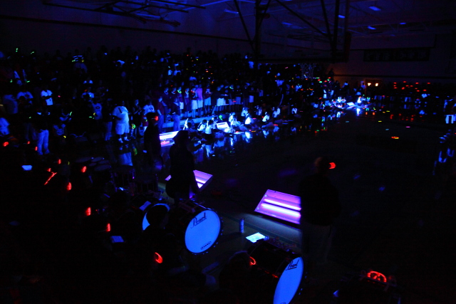 Black out at the pep rally!