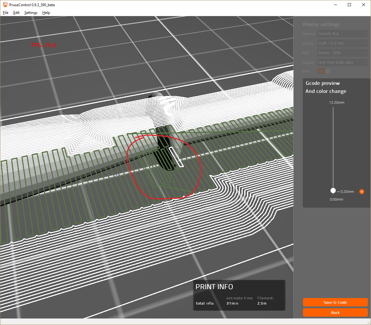 Prusa control first layer 2