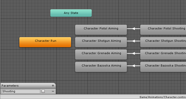 Screenshot of animation parameter setup