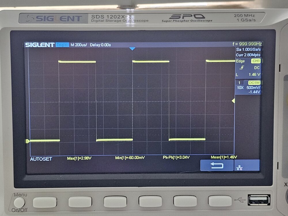 square wave on calibrated probes