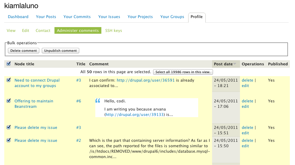 Drupal.org screenshot