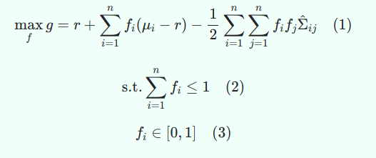 Quadratic programming model for Kelly Criterion