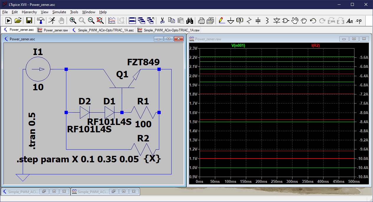 Power zener simulation