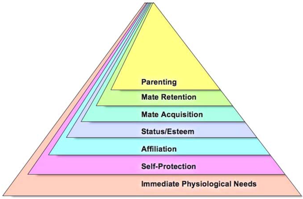 updated version of Maslow's hierarchy of fundamental human motives