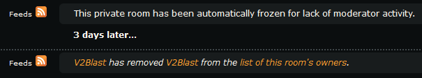 V2Blast Removing himself from the list of room owners