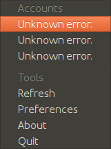 unknown error