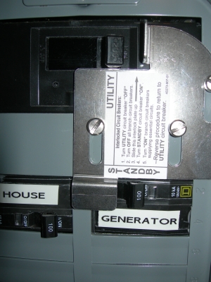 Generator interlock breaker example