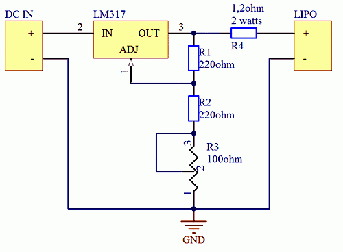 LM317 charger from donutscience on the google sites link