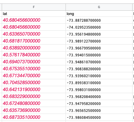 CSV file