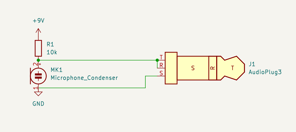 Basic electret circuit