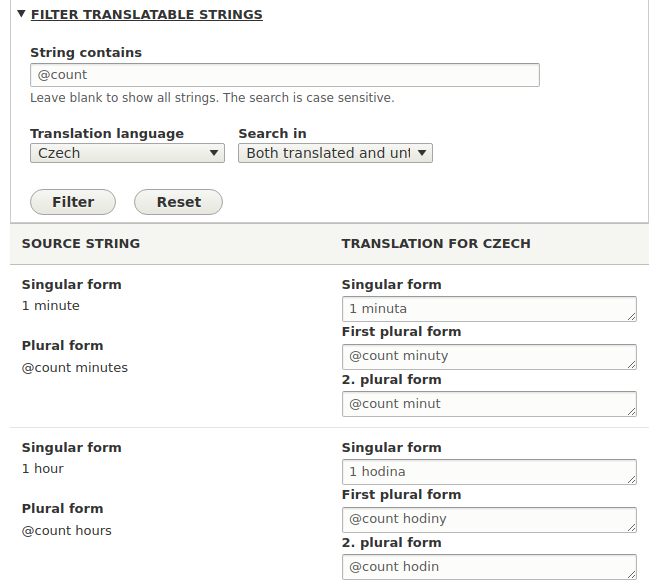 Translate example