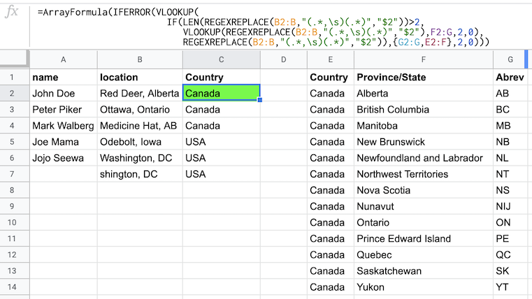 Vlookup in multiple columns