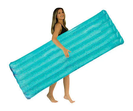 an inflatable raft for playing in the water made of plastic