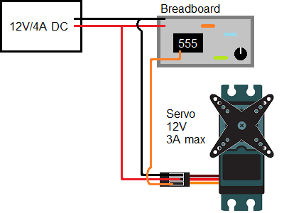 Picture showing how to route power around the breadboard