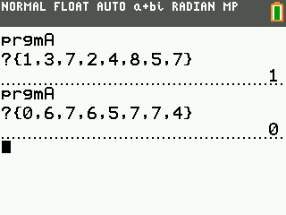 Example input and output for both true and false results.