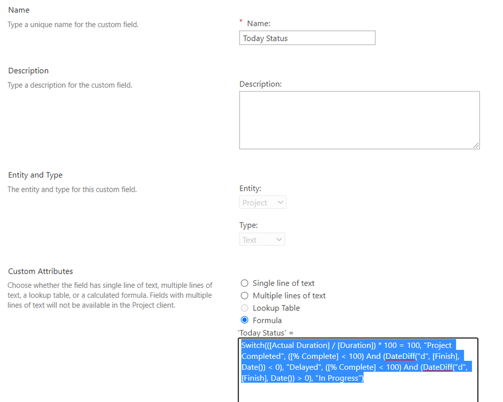 Custom Fields Details