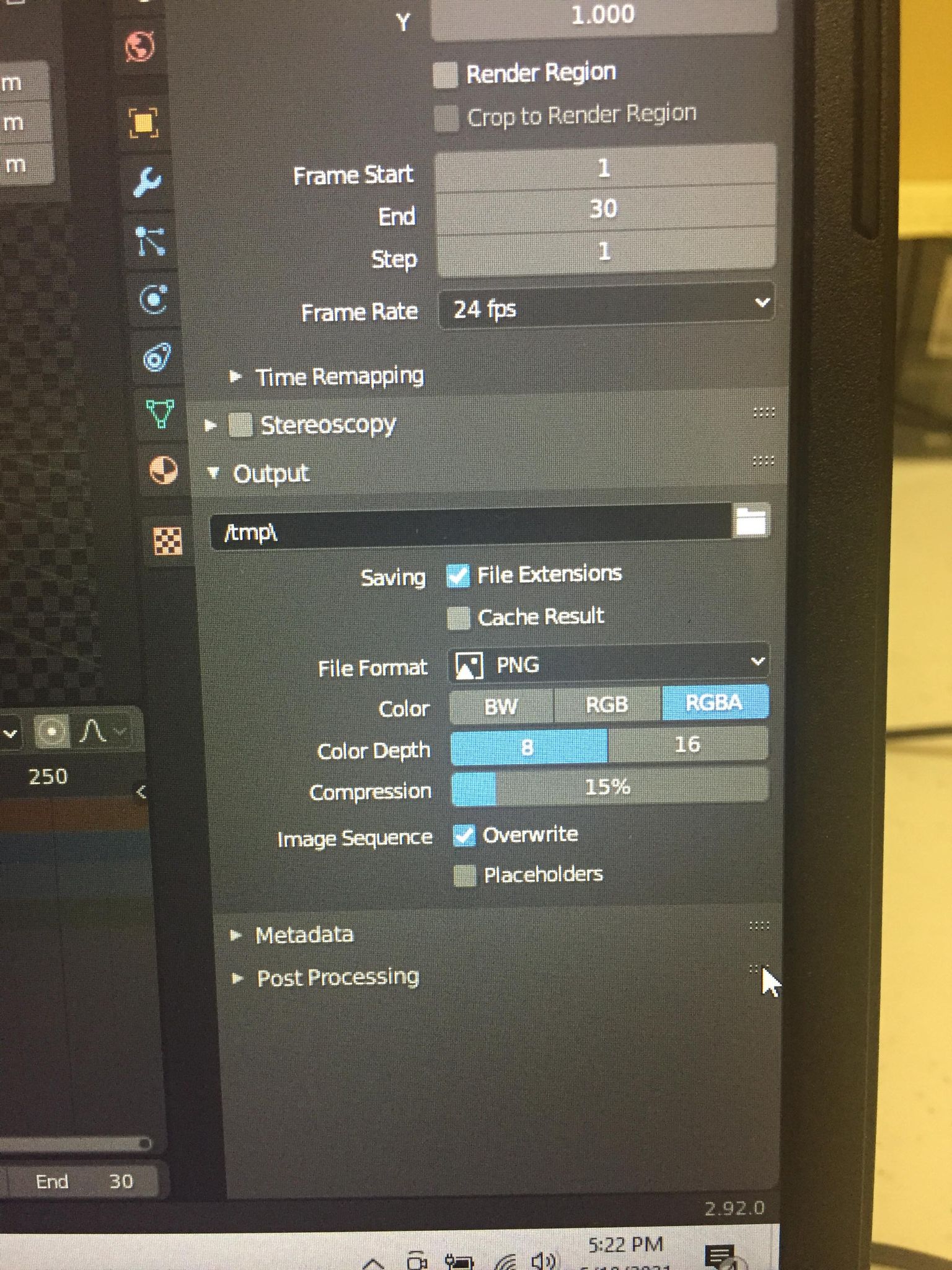 Blender Output Settings