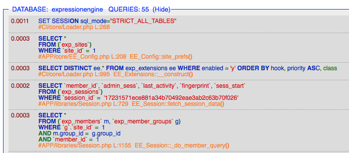 Output Profiler SQL Queries Expanded