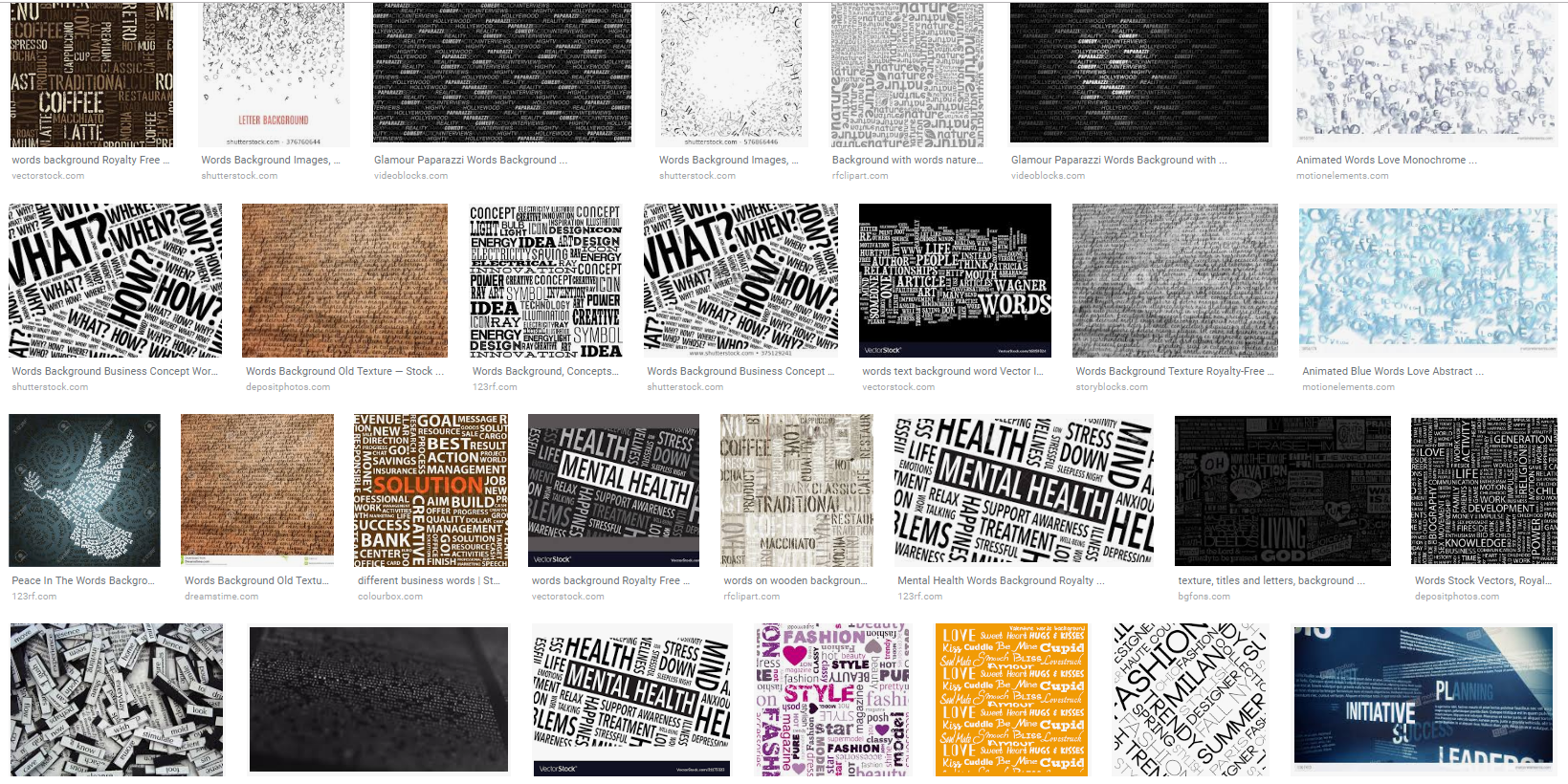 Google image search results for "words background"