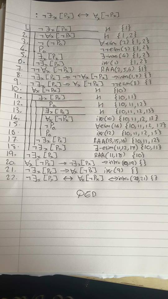 DeMorgan's Quantifier Proof