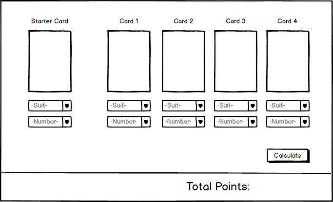 Cribbage Calculator Mockup