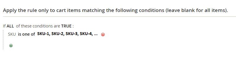 set conditions in of actions in cart price rules