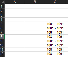 Datos a separar