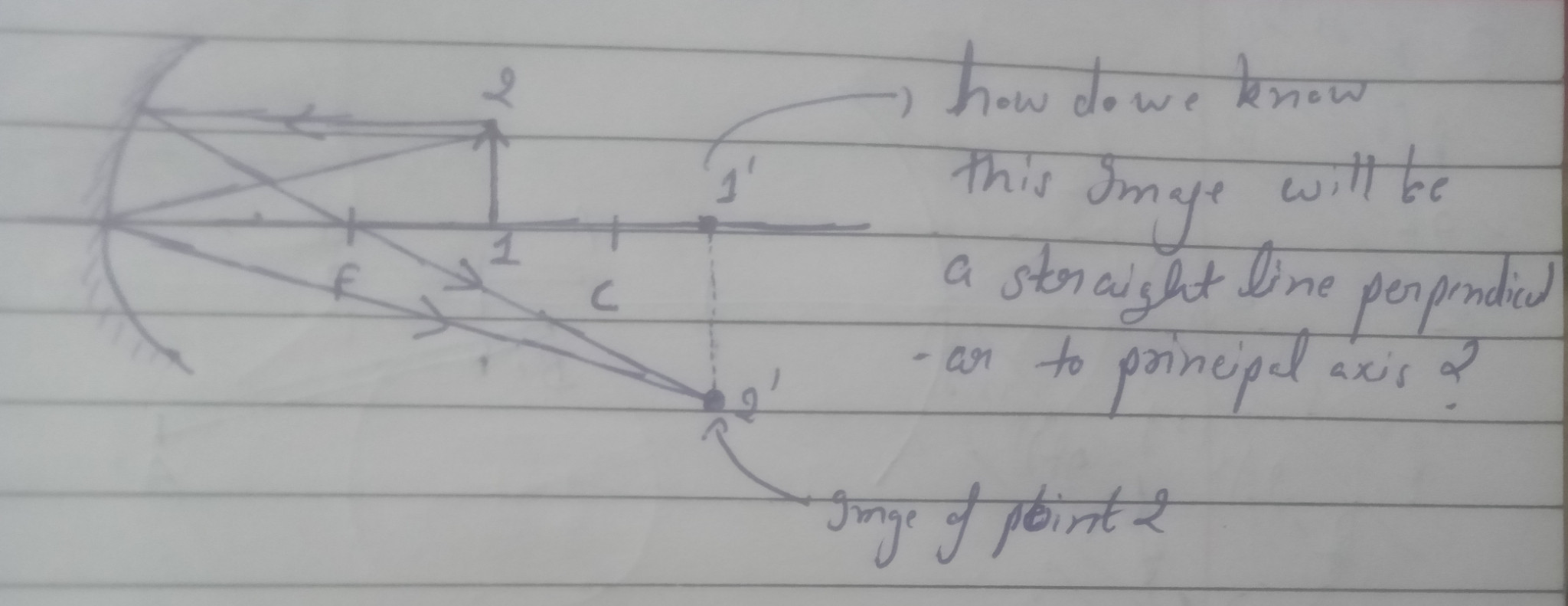 this image shows the assumption of textbooks the image of any vertical object will also be vertical and perpendicular to straight line