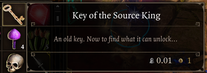 "An old key. Now to find what it can unlock…"