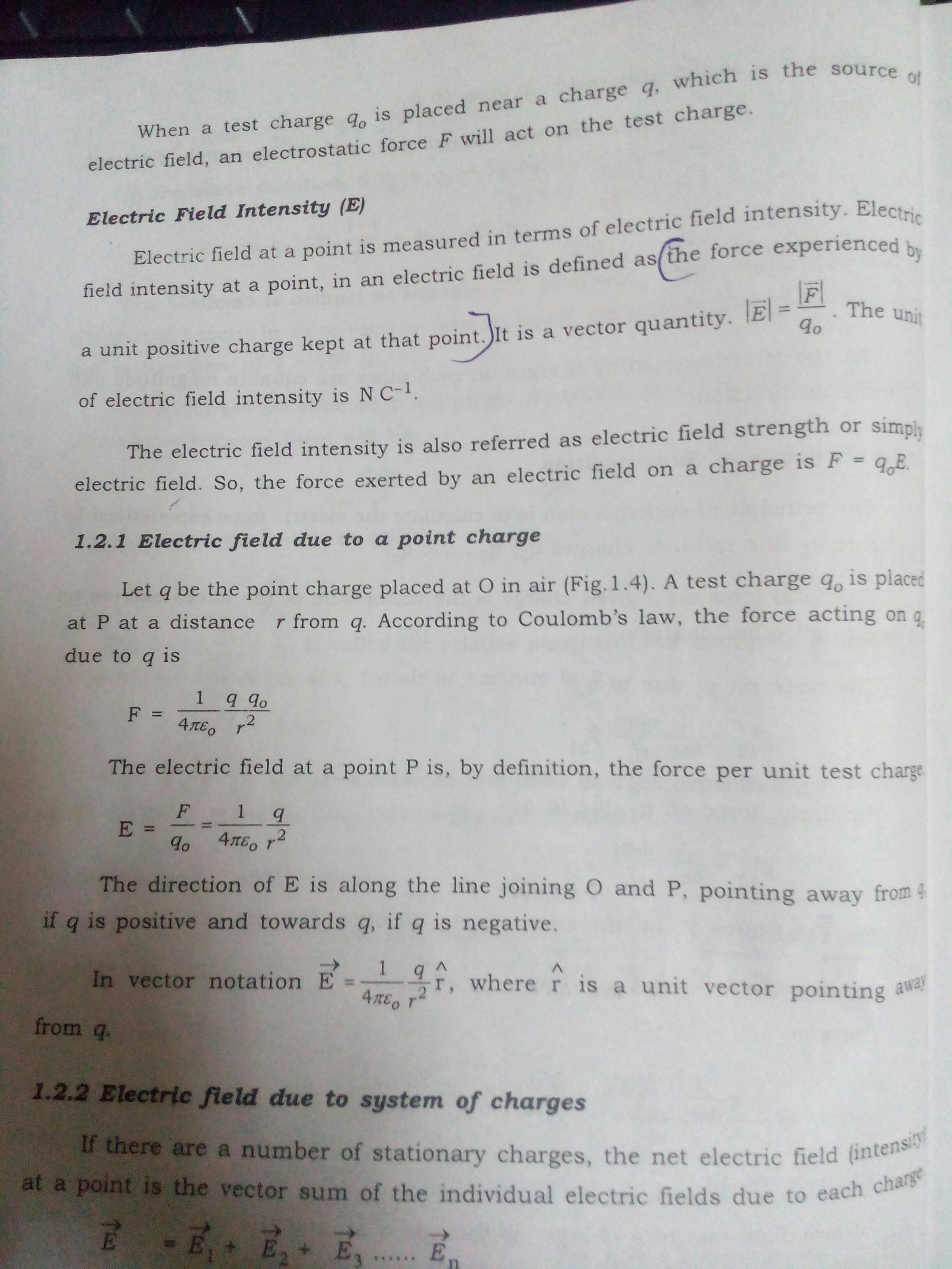 electric field intensity