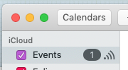 Notification counter in Calendar