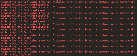Error one. Missing skybox textures?