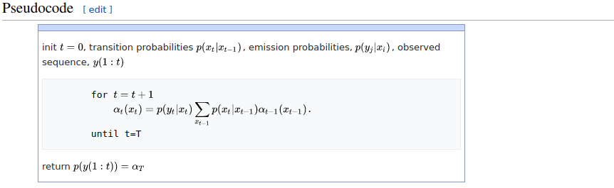 pseudocode from wikipedia