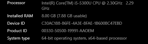 Computer Specs