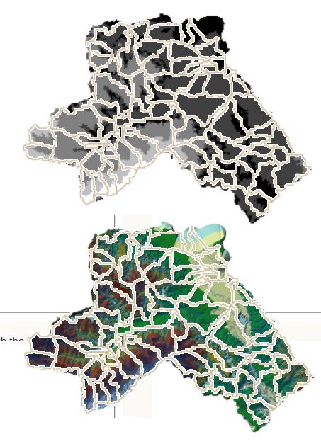 Watershed/DEM overlay