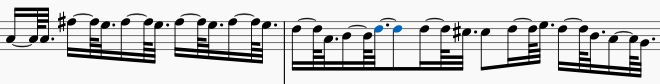 A sample of the score