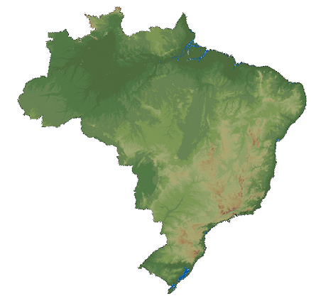 Brasil relief - average resampling interpolator - no stripes