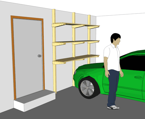 CAD drawing of shelving