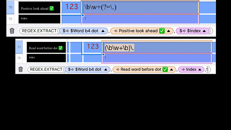 solution with and without look around