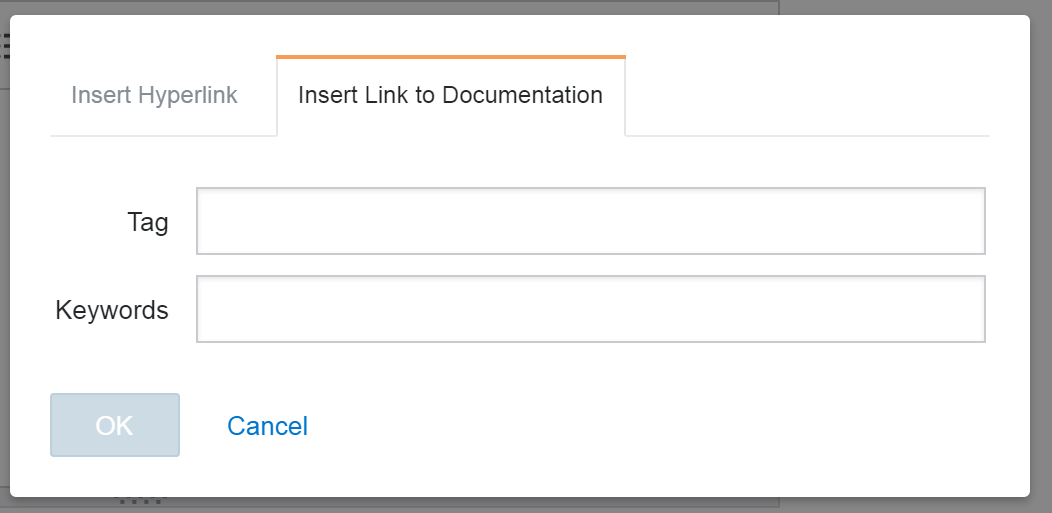 Link Insertion Dialog