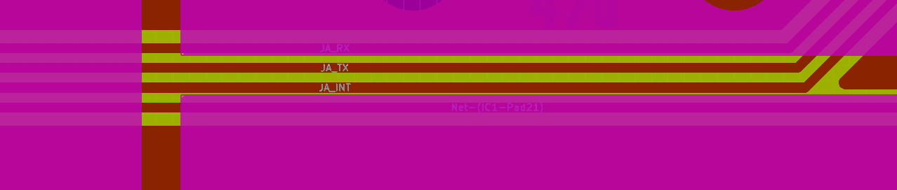 running parallel to split power plane on non-adjacent side